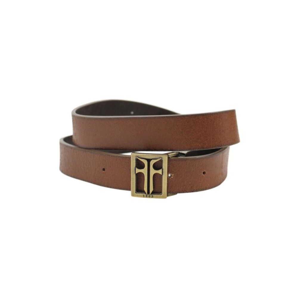 Frye Womens Genuine Leather Buckle Belt Brown Size M